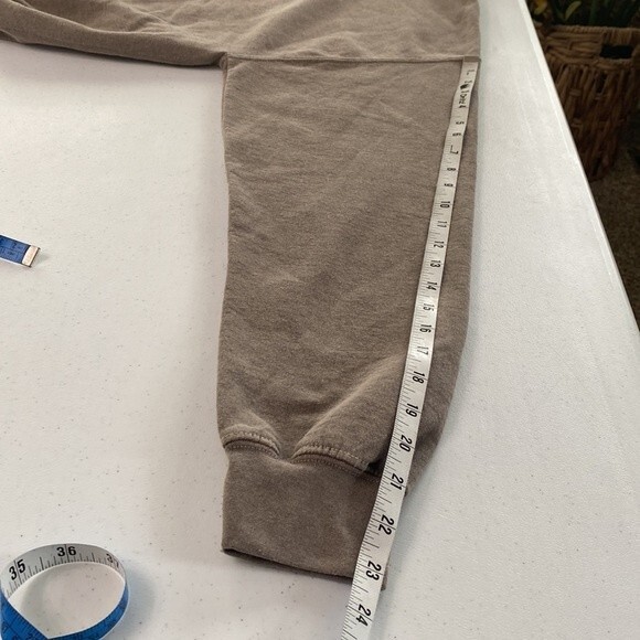 BDG Urban Outfitter Cropped Drawstring Crewneck Sweater Sweatshirt Top Neutral - Picture 13 of 15